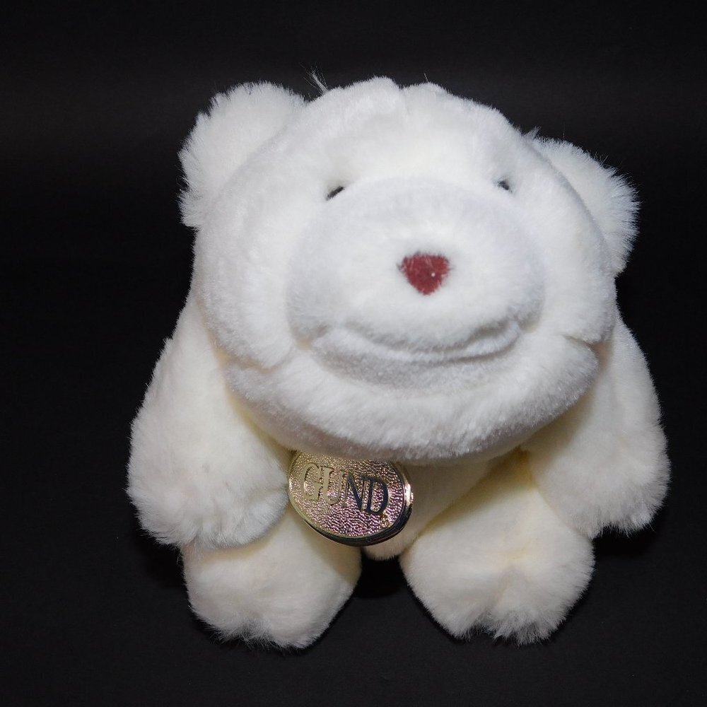 Vintage 1980 Gund 7" Plush White Polar Bear Snuffles Stuffed Teddy